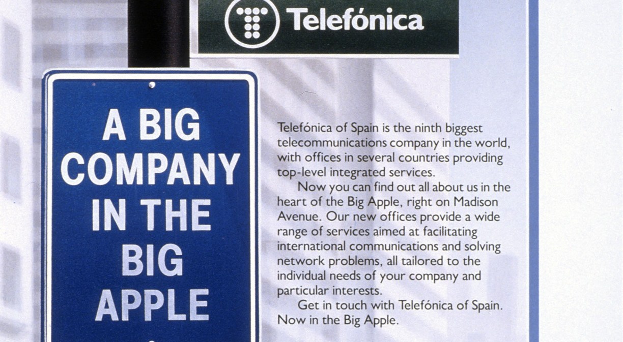 Telefónica's New York presence advertisement