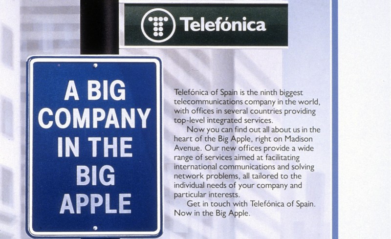 Telefónica's New York presence advertisement