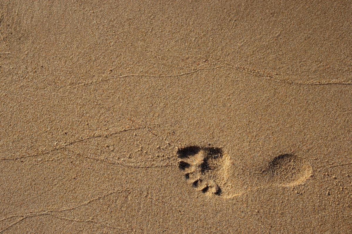 footprint on sand